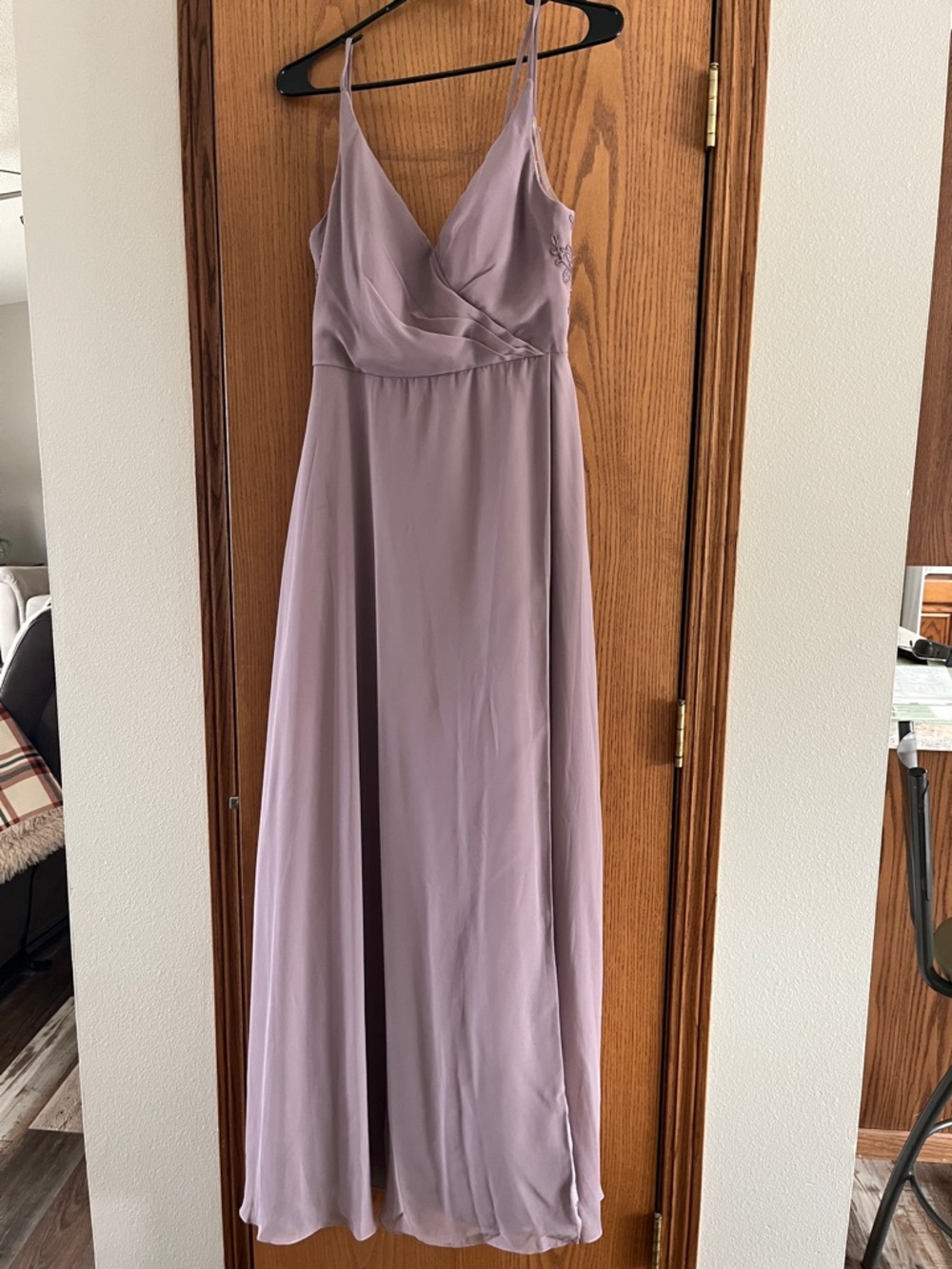 Azazie Mauve Spaghetti-Strap Maxi Dress
